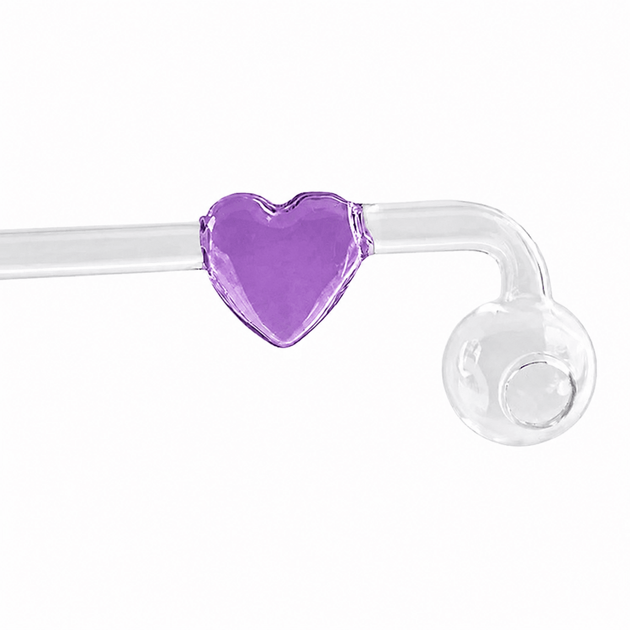 Love Heart Sweet Puff Glass Pipe 14cm - Oz Sweet Puff