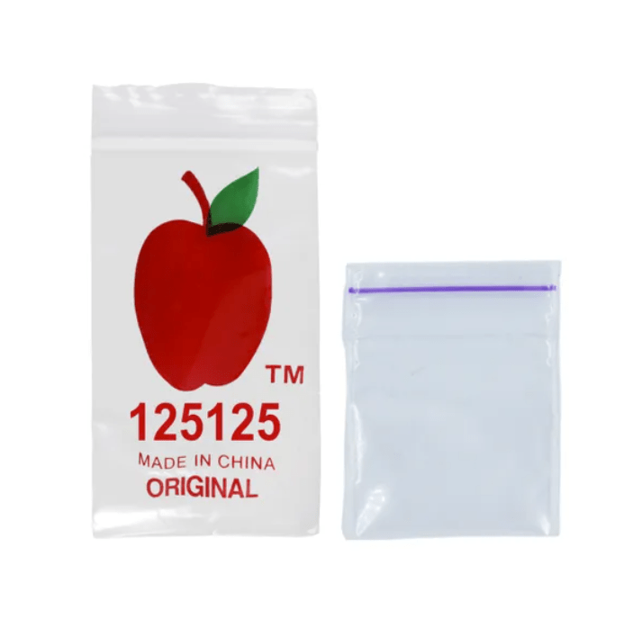 125125 Apple Bags 100 Pack 30x30mm - Oz Sweet Puff