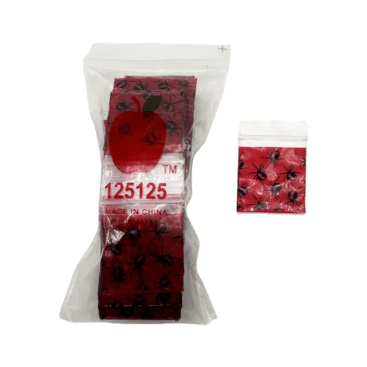 125125 Redback Spider Apple Bags 100 Pack 30x30mm - Oz Sweet Puff