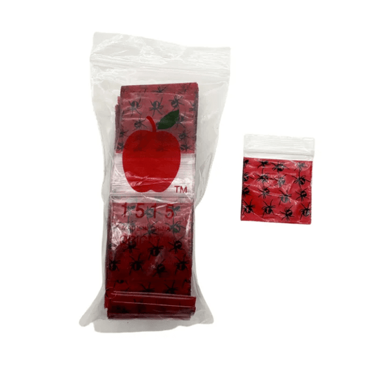1515 Redback Spider Apple Bags 100 Pack 38x38mm - Oz Sweet Puff