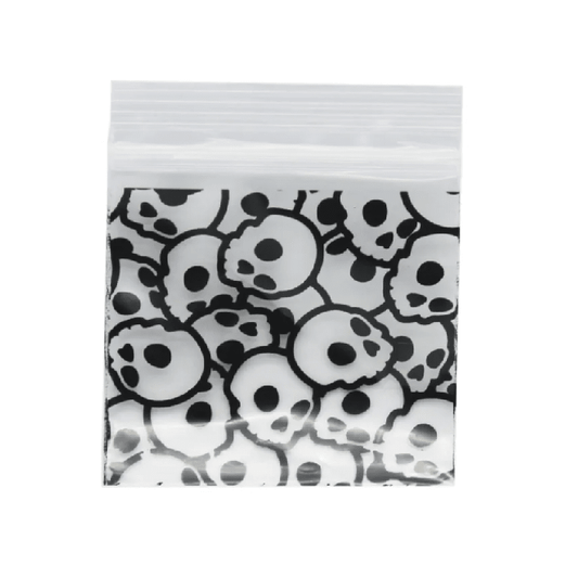 2020 Skull Apple Bags 100 Pack 50x50mm - Oz Sweet Puff