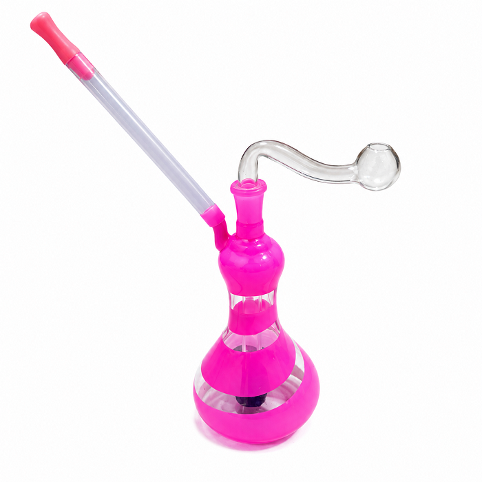 Pink Vase Lamp Glass Water Pipe 14cm