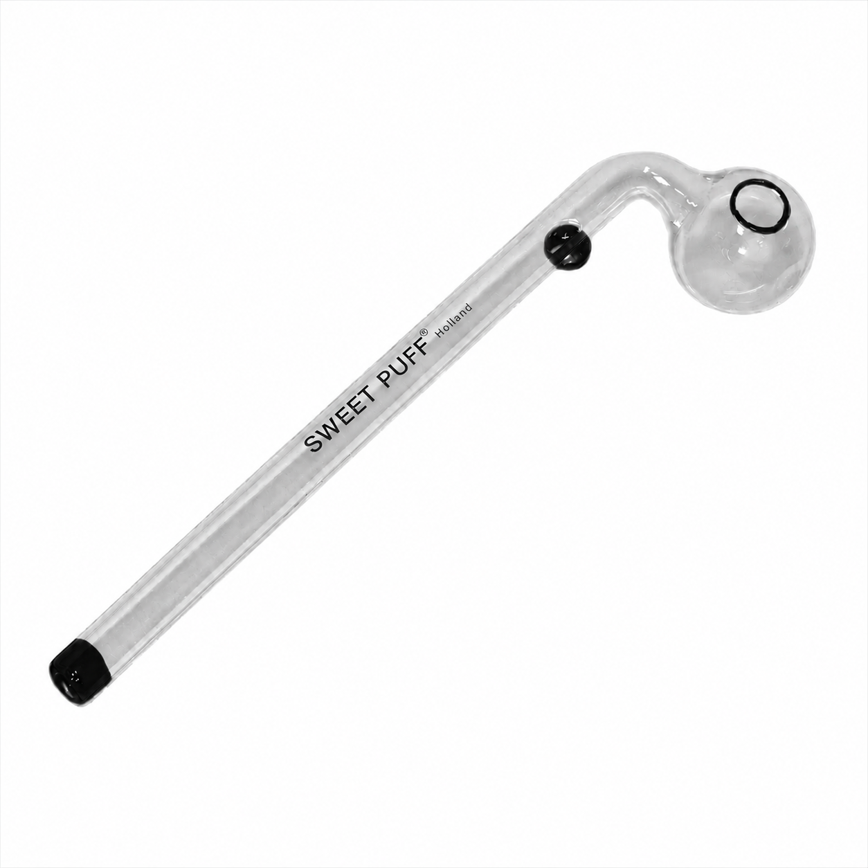 Sweet Puff Glass Pipe 16cm Black