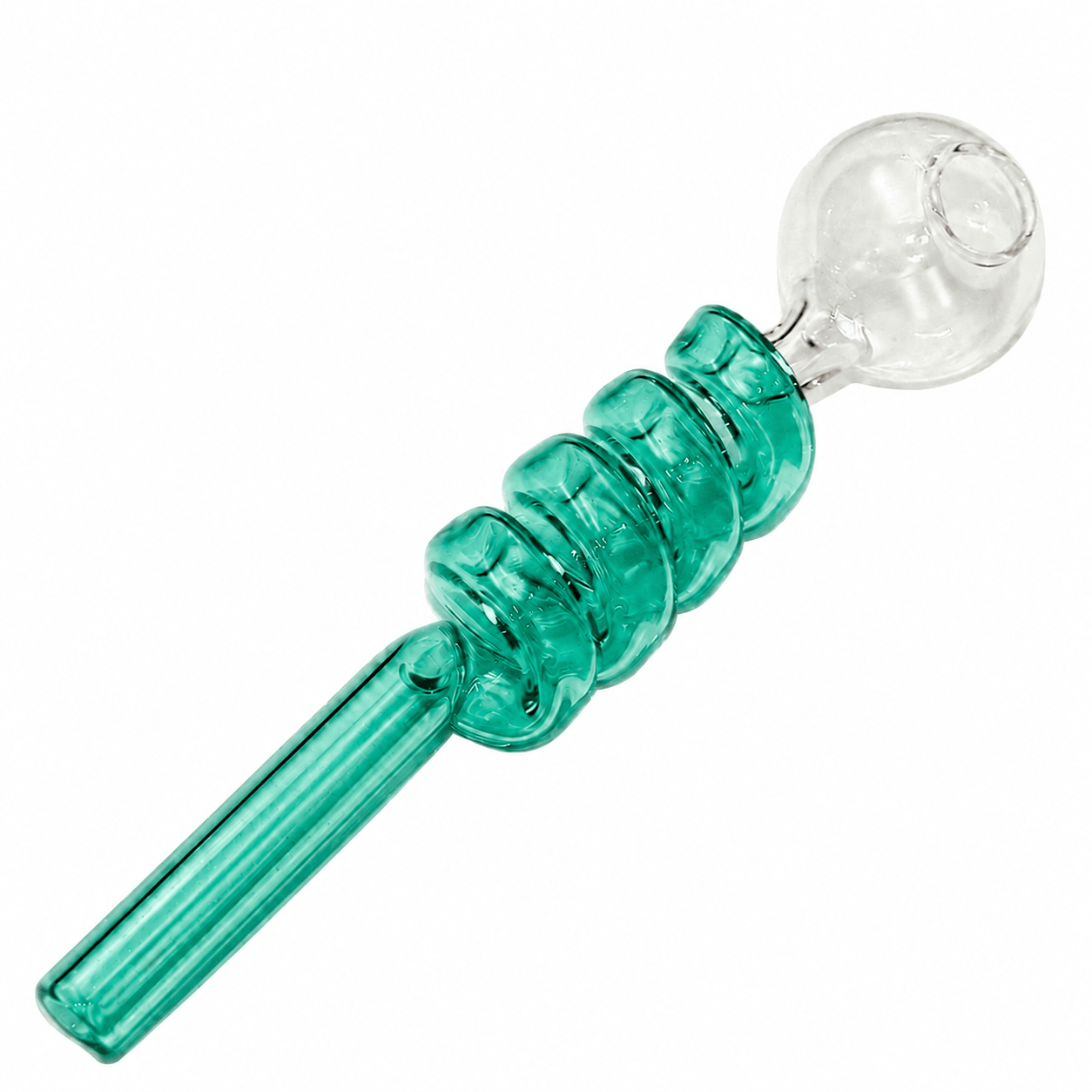 Curly Swirl Sweet Puff Glass Pipe 13cm - Oz Sweet Puff