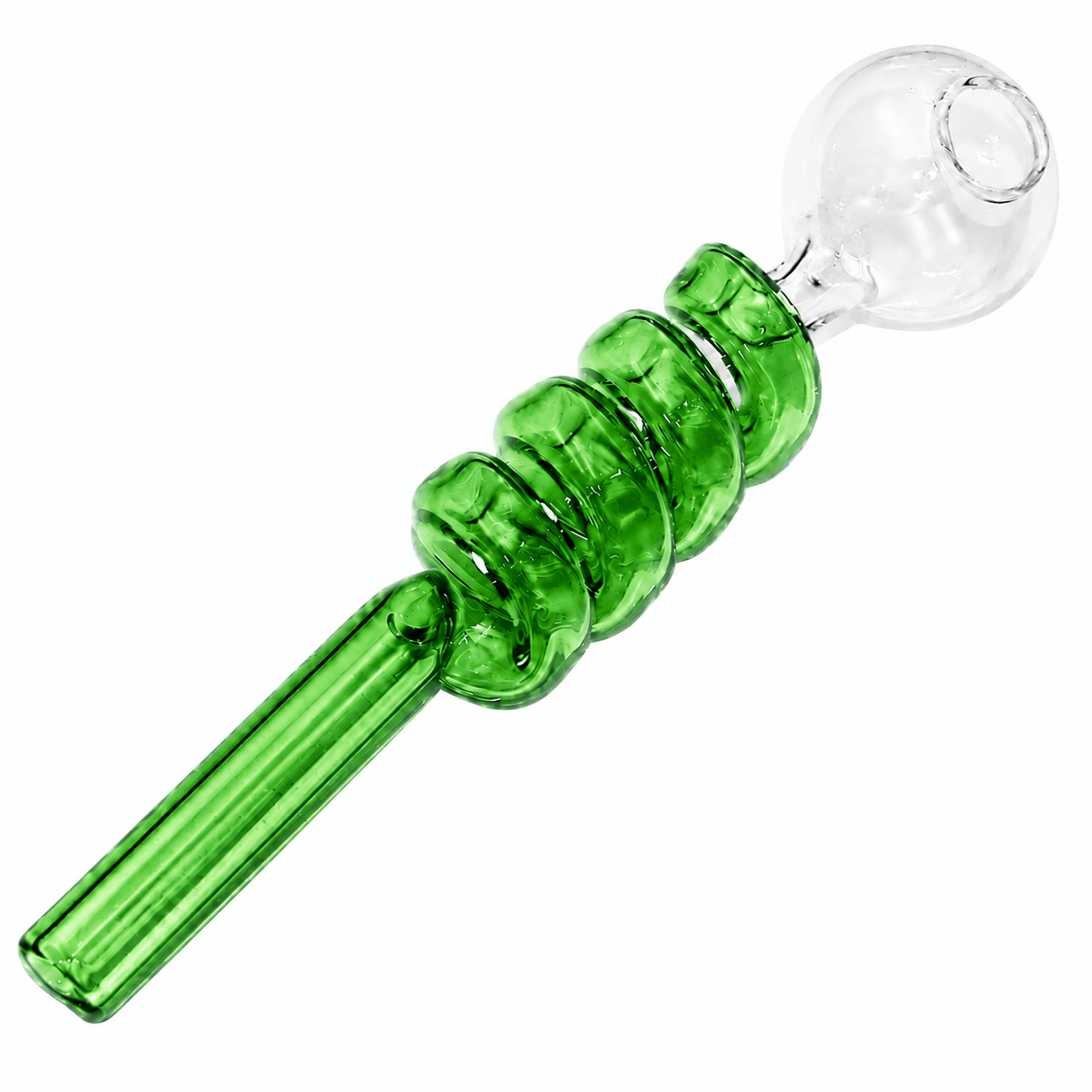 Curly Swirl Sweet Puff Glass Pipe 13cm - Oz Sweet Puff
