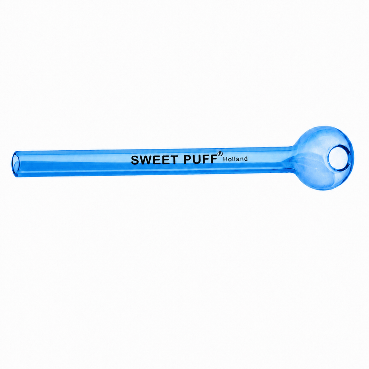 Full Colour Straight Sweet Puff Glass Pipe 12cm - Oz Sweet Puff