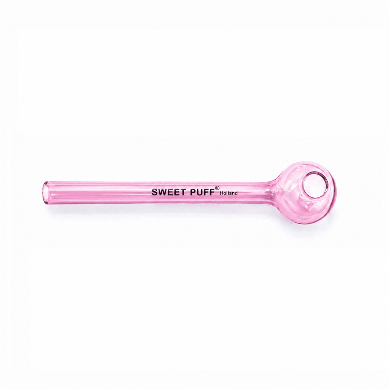 Full Colour Straight Sweet Puff Glass Pipe 14cm - Oz Sweet Puff