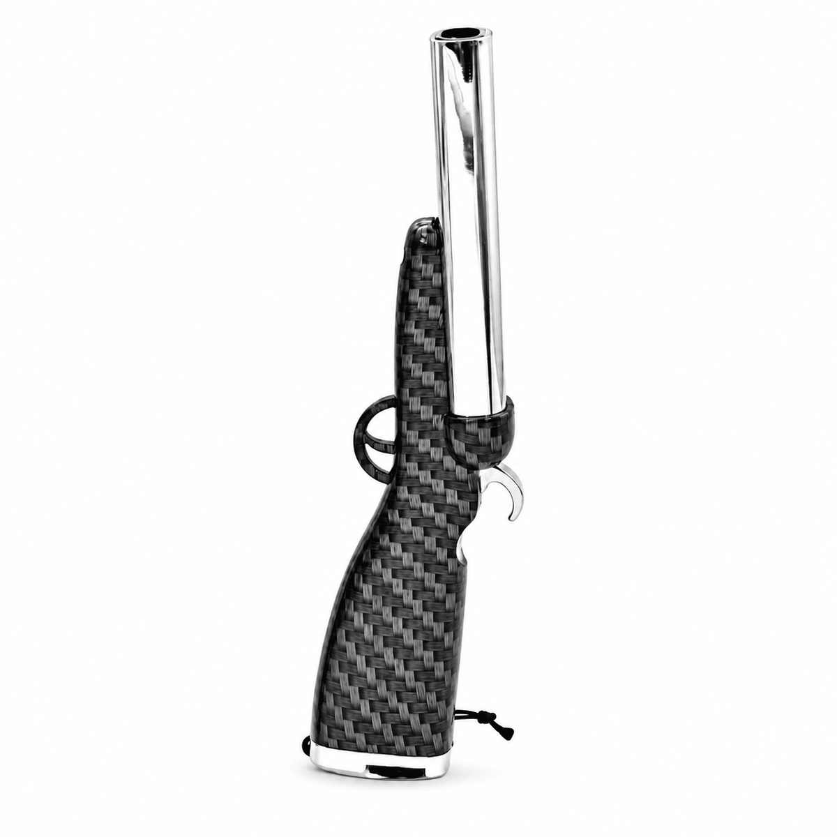 Shotgun Double Jet Flame Lighter 11cm Black Carbon Fibre