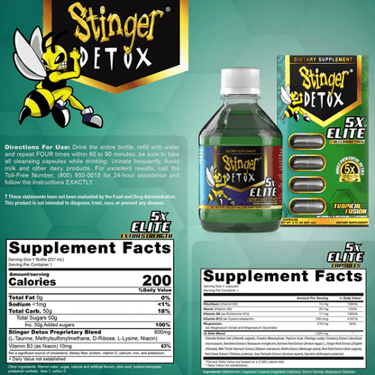 Stinger 5x Elite Combo (Drink+Caps) - Oz Sweet Puff