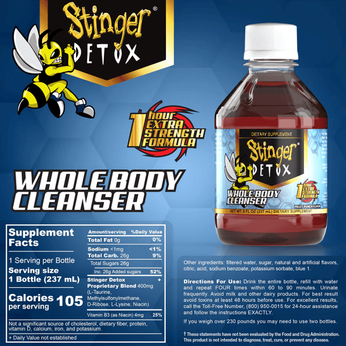 Stinger Whole Body Detox 1 Hr - Oz Sweet Puff