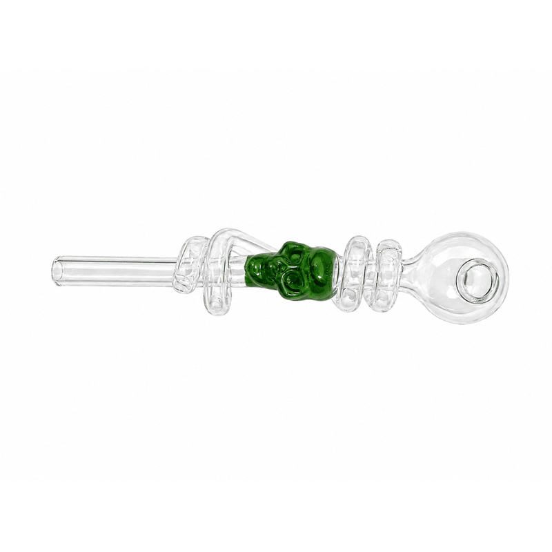 Swirl Skull Sweet Puff Glass Pipe 14cm - Oz Sweet Puff